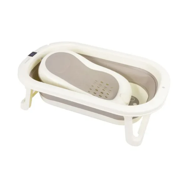 Bañera Plegable Splash con Termómetro y Soporte Gris